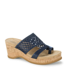 Cherish Wedge Sandal Navy Blue - Women