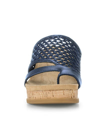 Cherish Wedge Sandal Navy Blue - Women