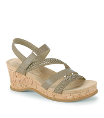Ciara Wedge Sandal Dove Grey - Women