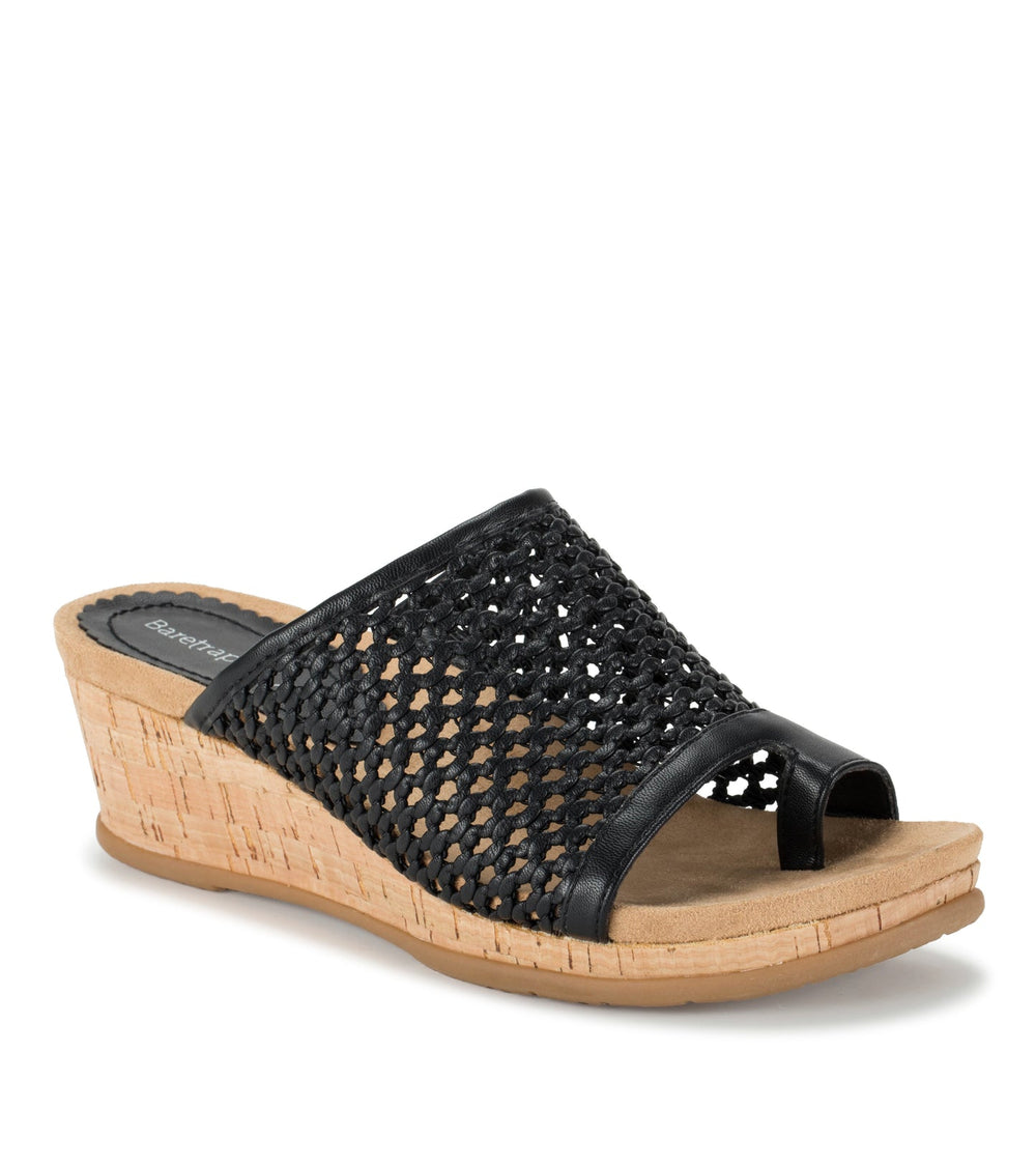 Faye Wedge Sandal Black - Women