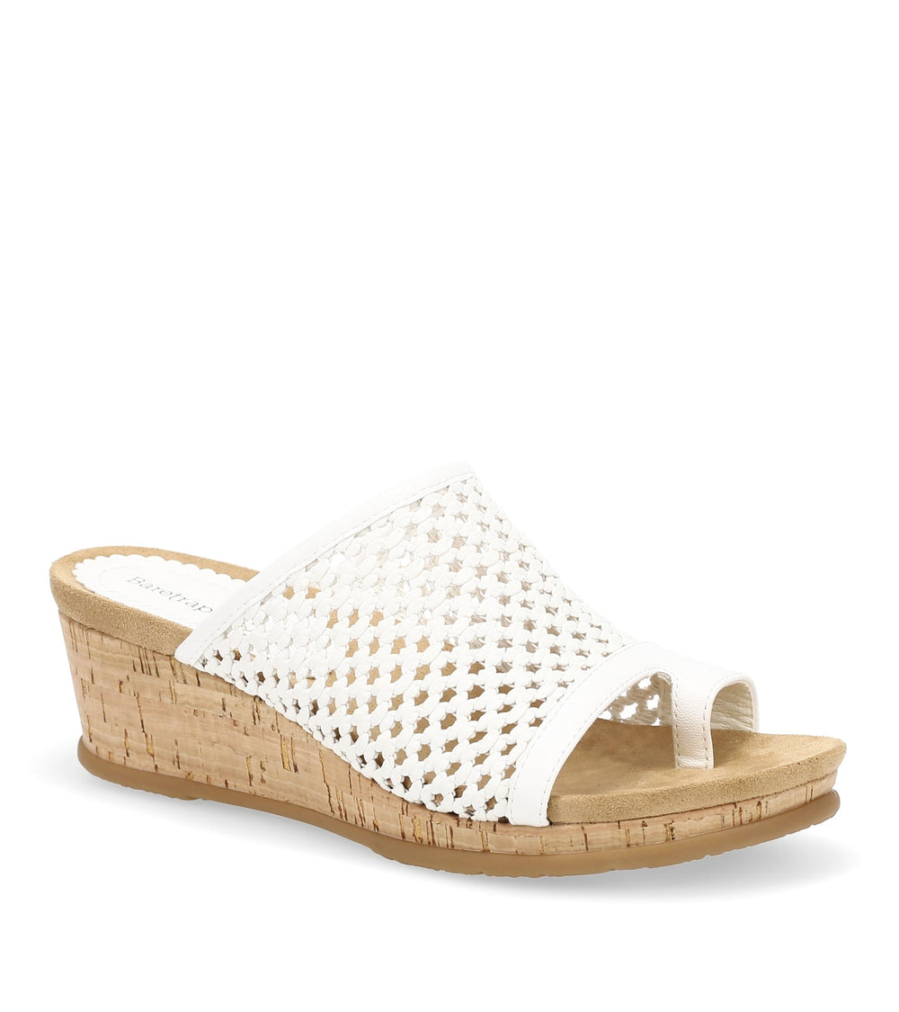 Faye Wedge Sandal White - Women