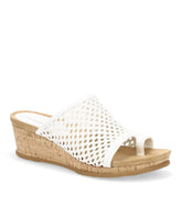 Faye Wedge Sandal White - Women