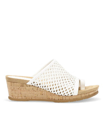 Faye Wedge Sandal White - Women