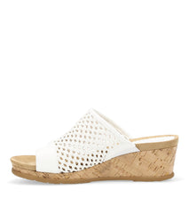 Faye Wedge Sandal White - Women