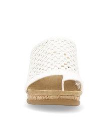 Faye Wedge Sandal White - Women