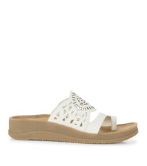 Flora Slide Sandal White - Women