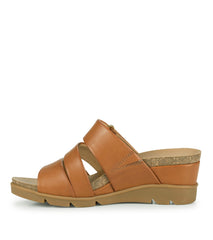 Michi Wedge Sandal Dark Caramel - Women