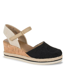 Alycia Closed Toe Wedge Sandal Black - Women