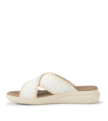 Dolinda Slide Sandal Off White Leather - Women