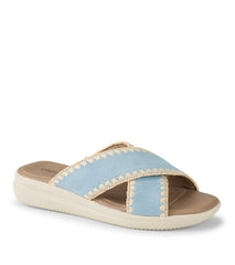 Dolinda Slide Sandal Sea Glass Blue Suede - Women