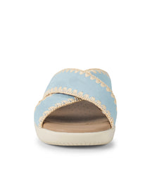 Dolinda Slide Sandal Sea Glass Blue Suede - Women