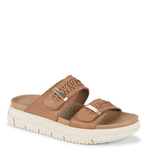 Haliah Slide Sandal Tan Leather - Women