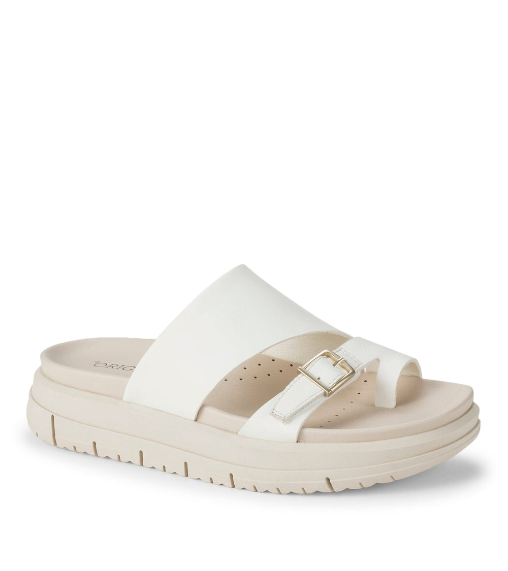 Henrika Slide Sandal Off White Leather - Women