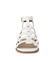 Nathalia Gladiator Sandal White Leather - Women