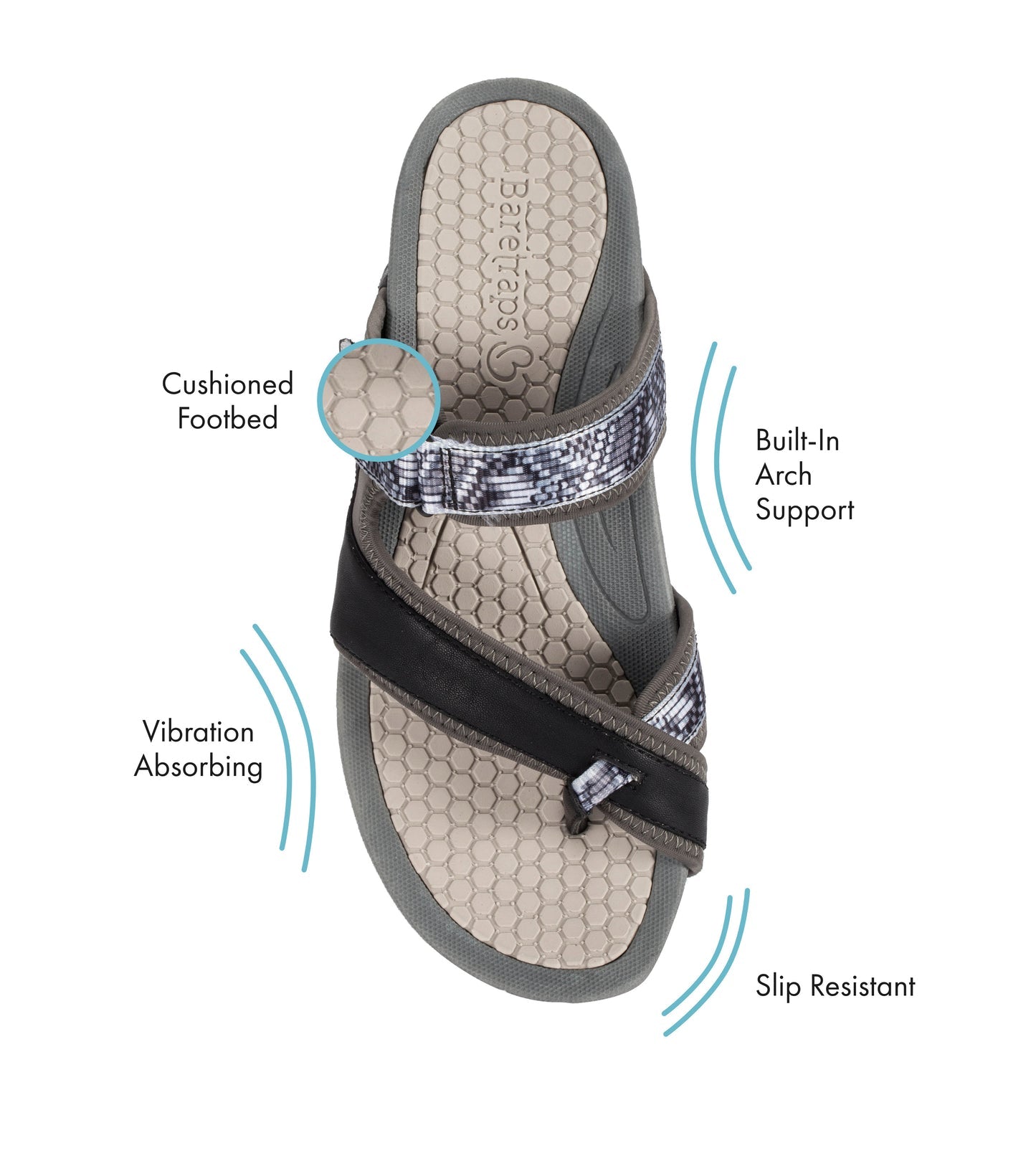 Deserae Slide Sandal Dark Grey - Women