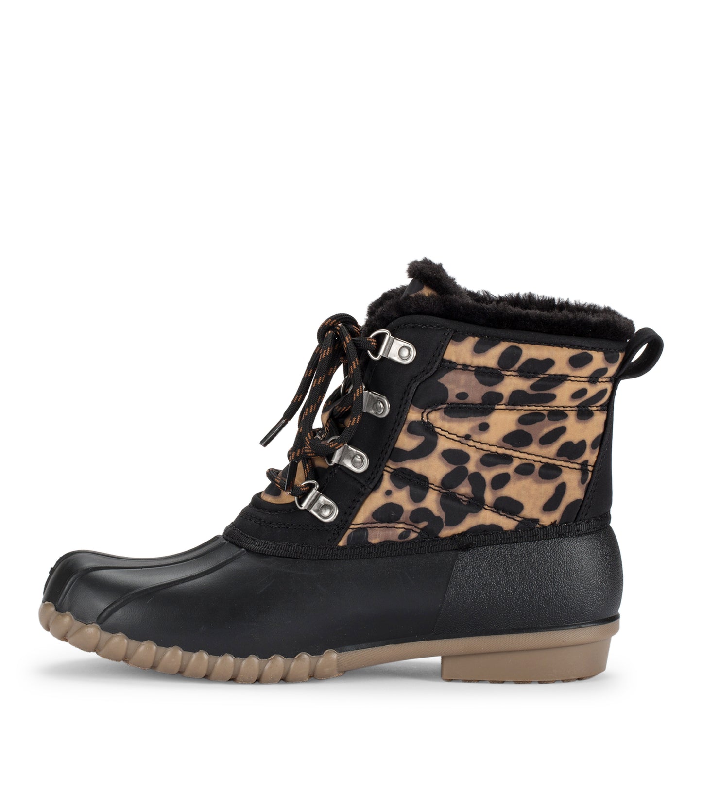 Flynn Duck Boot Black Leopard - Women