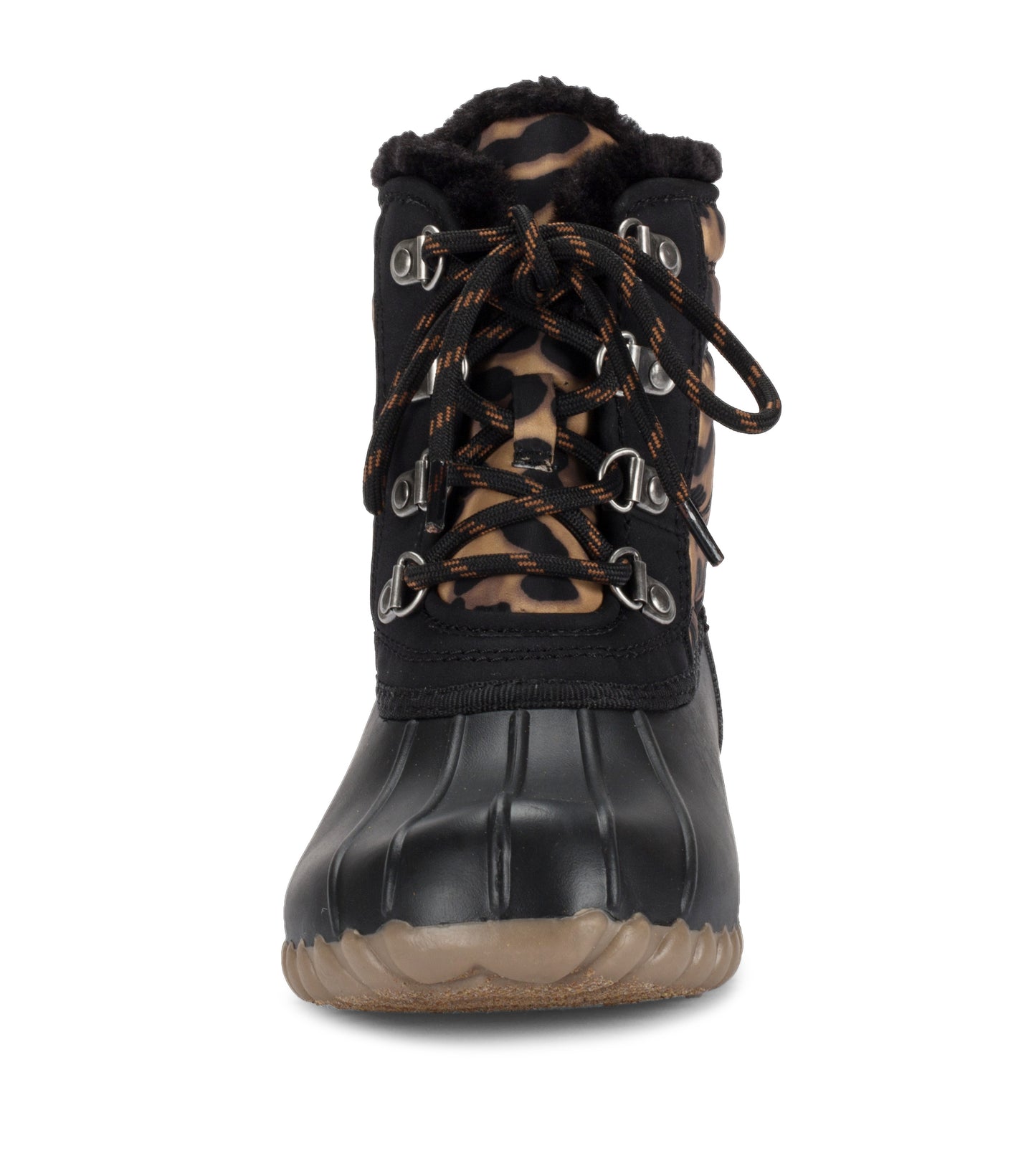 Flynn Duck Boot Black Leopard - Women