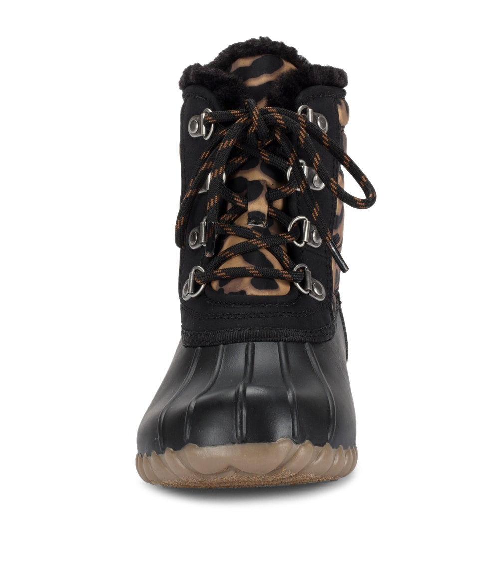 Flynn Duck Boot Black Leopard - Women
