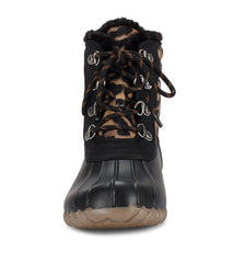 Flynn Duck Boot Black Leopard - Women