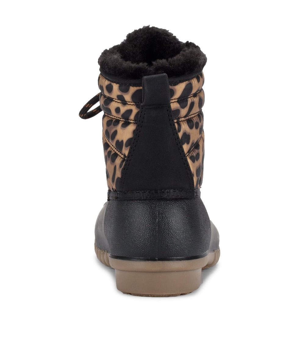Flynn Duck Boot Black Leopard - Women