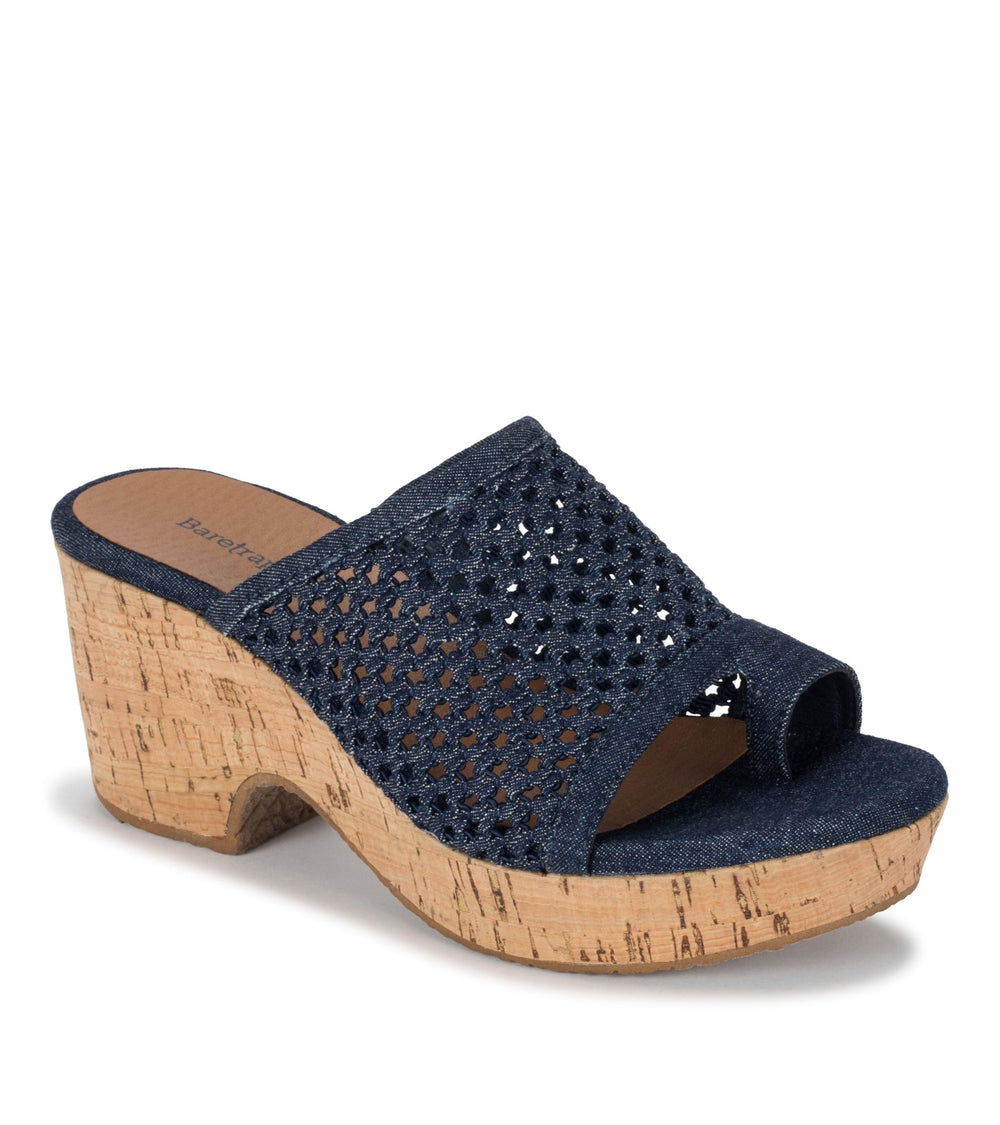 Bethie Wedge Sandal Dark Denim - Women