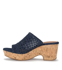 Bethie Wedge Sandal Dark Denim - Women