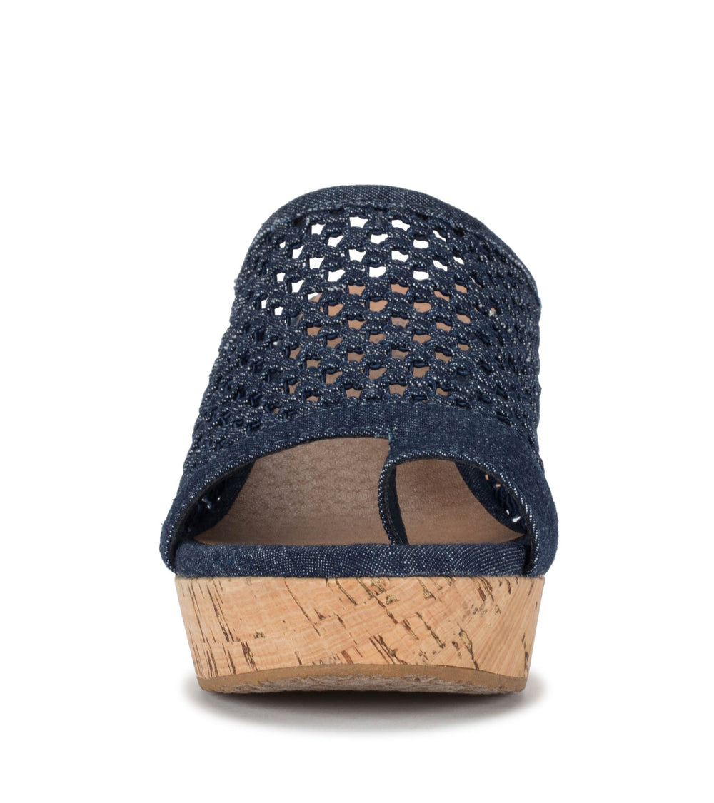 Bethie Wedge Sandal Dark Denim - Women