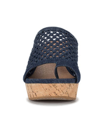 Bethie Wedge Sandal Dark Denim - Women