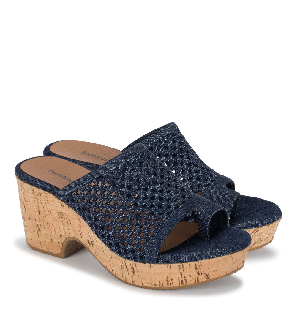 Bethie Wedge Sandal Dark Denim - Women