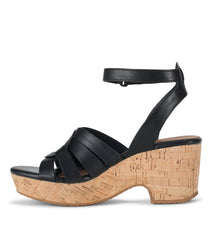 Bonita Wedge Sandal Black - Women