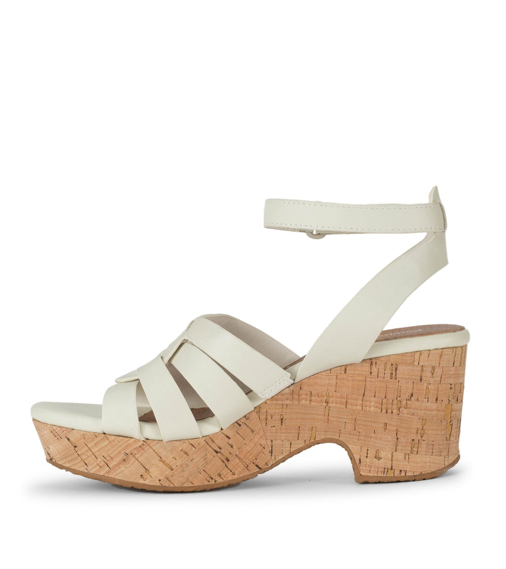 Bonita Wedge Sandal Cream - Women
