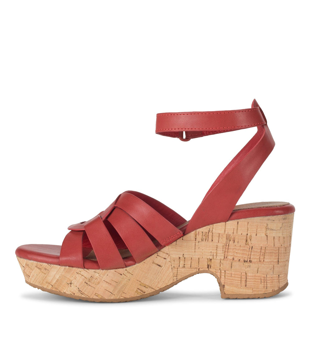 Bonita Wedge Sandal Red - Women