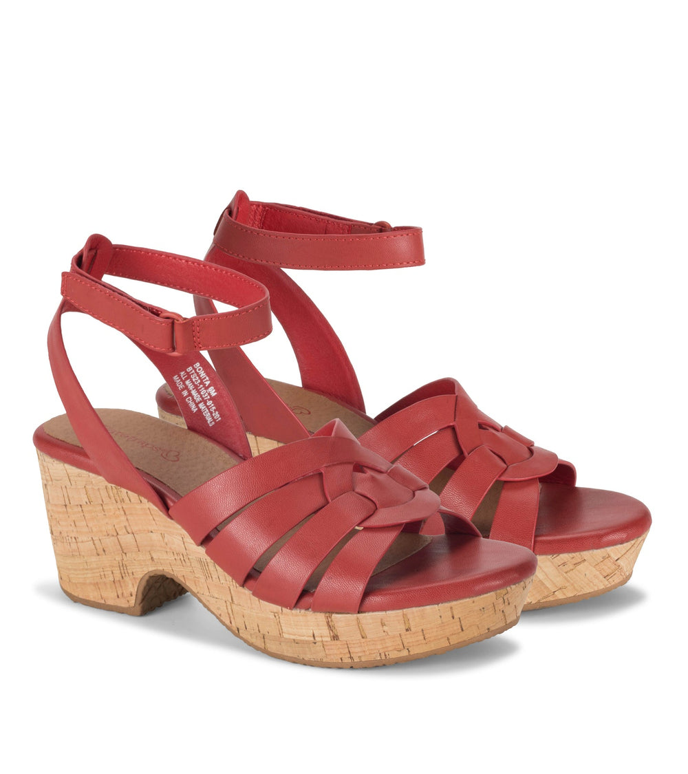 Bonita Wedge Sandal Red - Women
