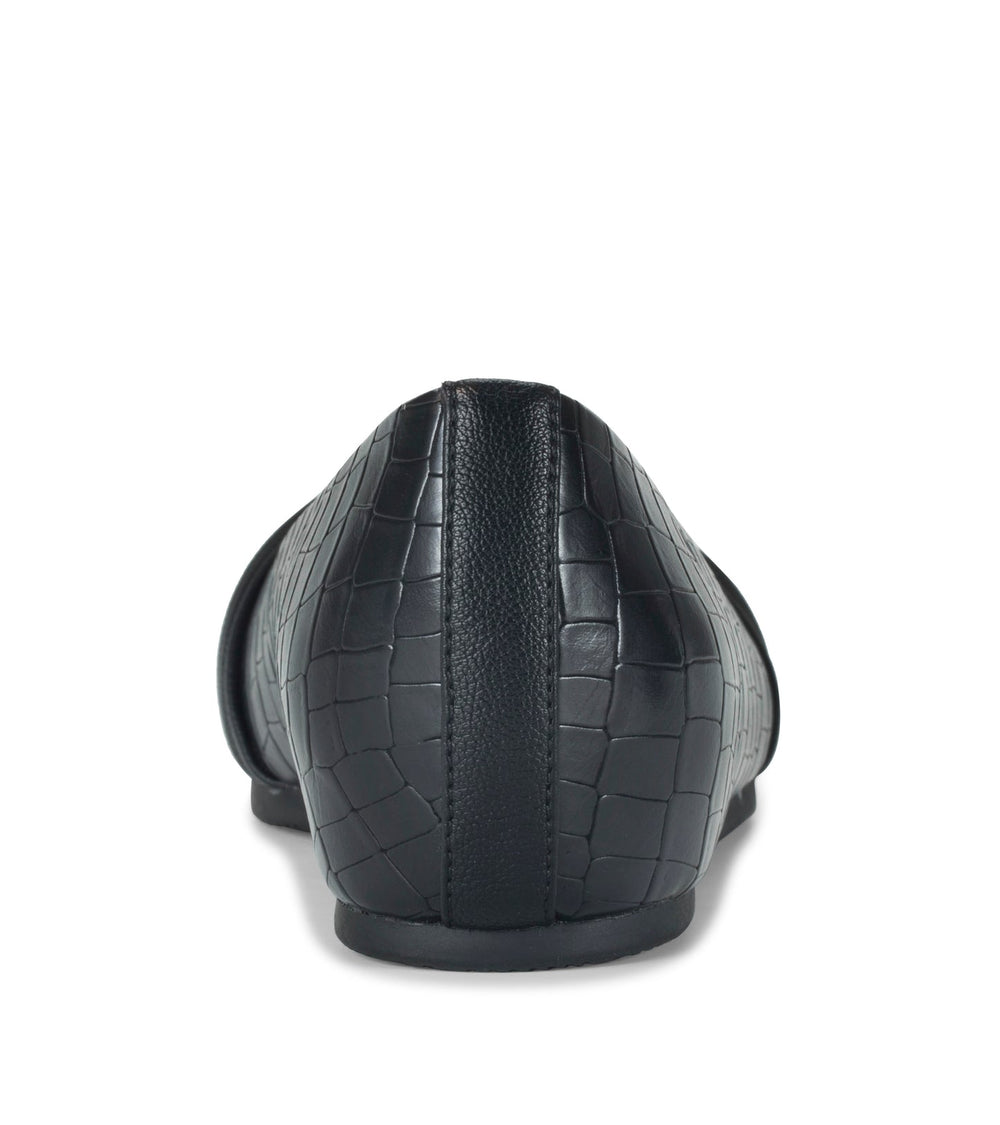 Chainey Casual Flat Black Croco - Women