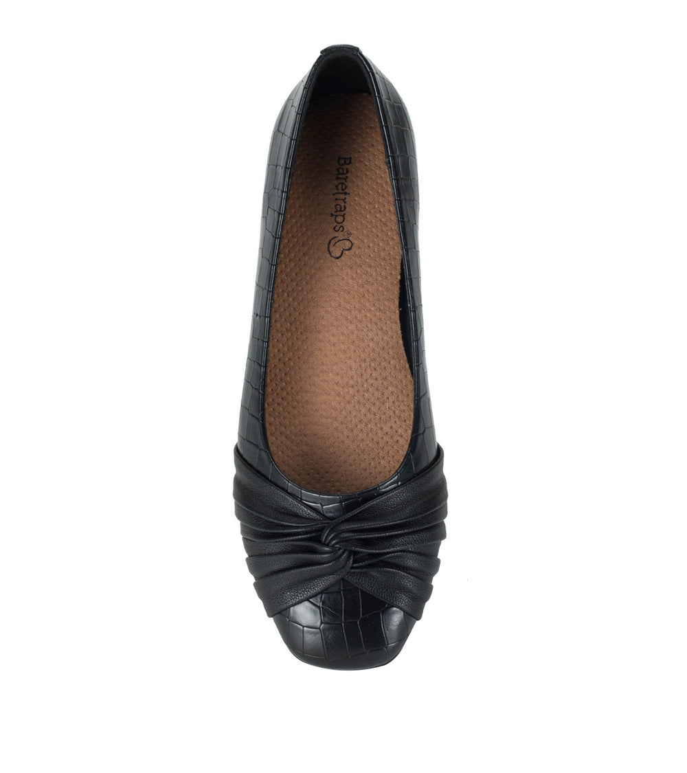 Chainey Casual Flat Black Croco - Women