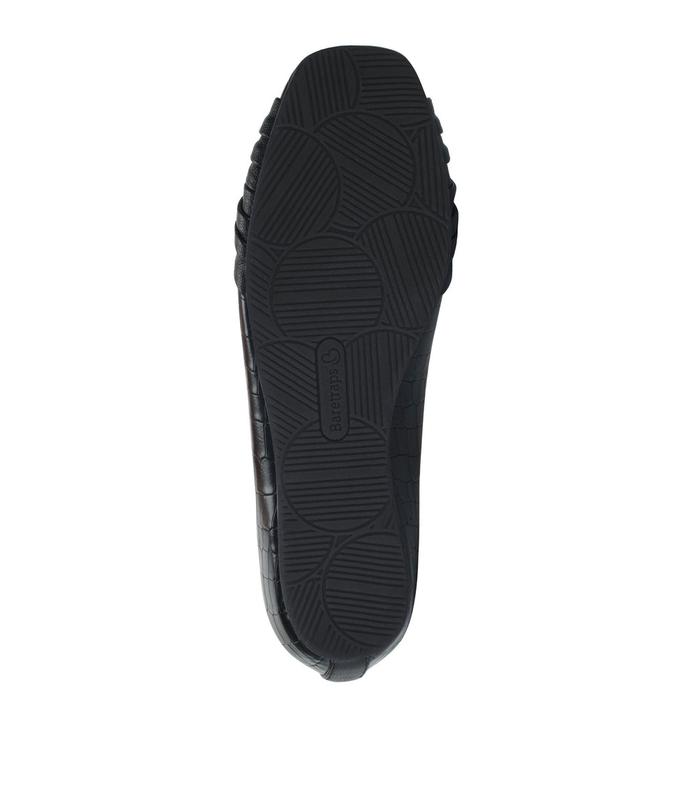Chainey Casual Flat Black Croco - Women