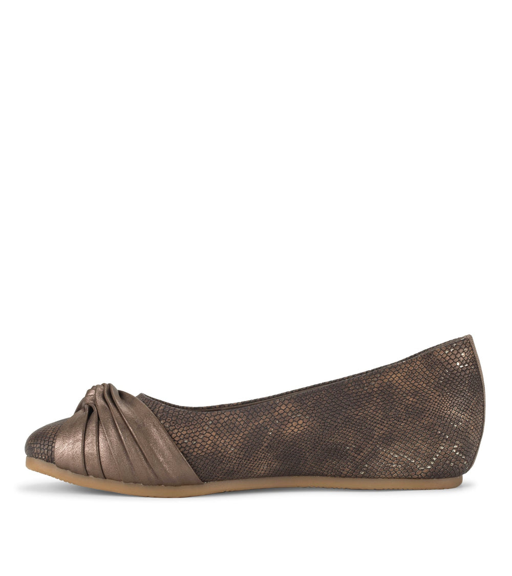 Chainey Casual Flat Taupe Metallic - Women