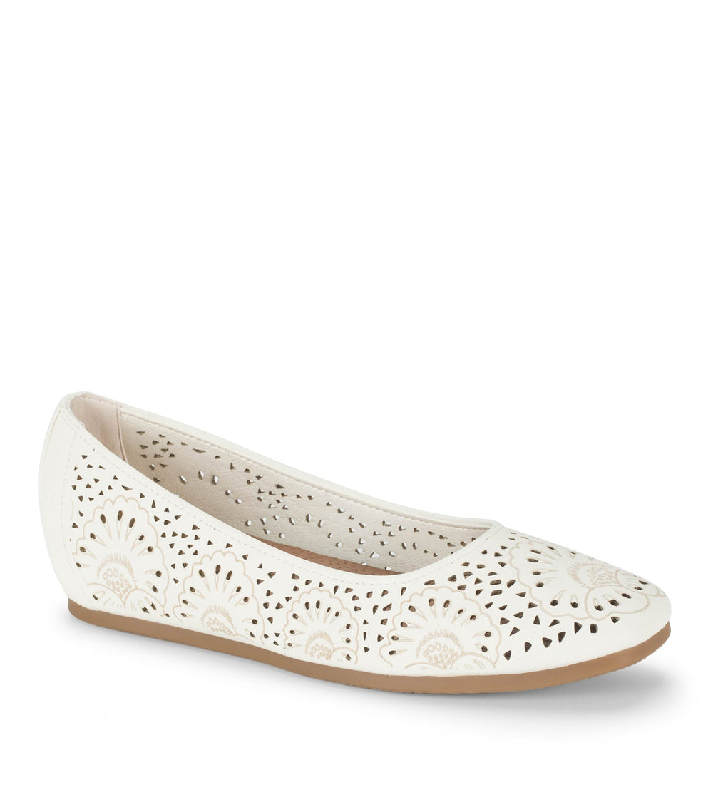 Chika Casual Flat Cream - Women