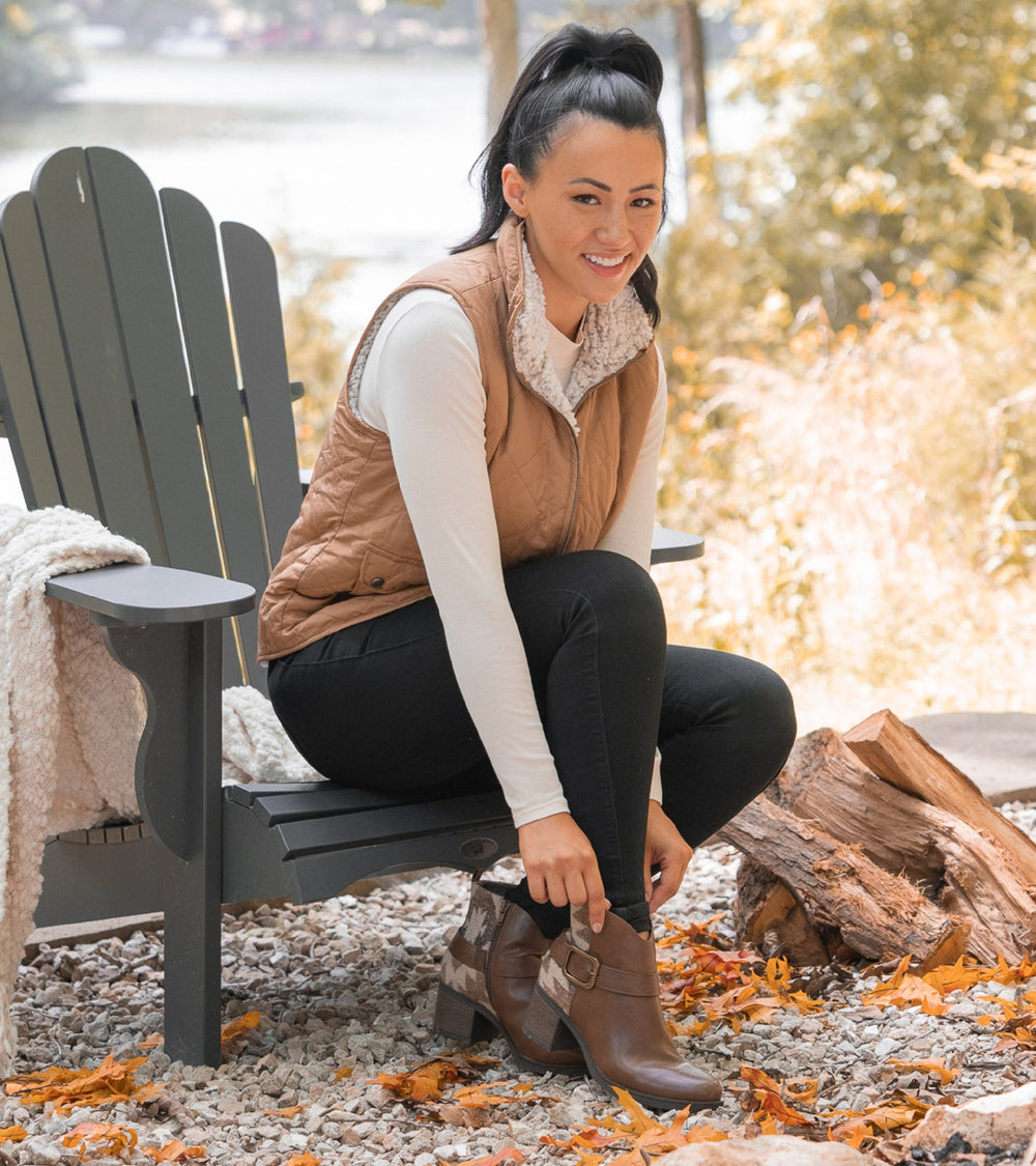 Colorado Block Heel Bootie Dark Brown - Women
