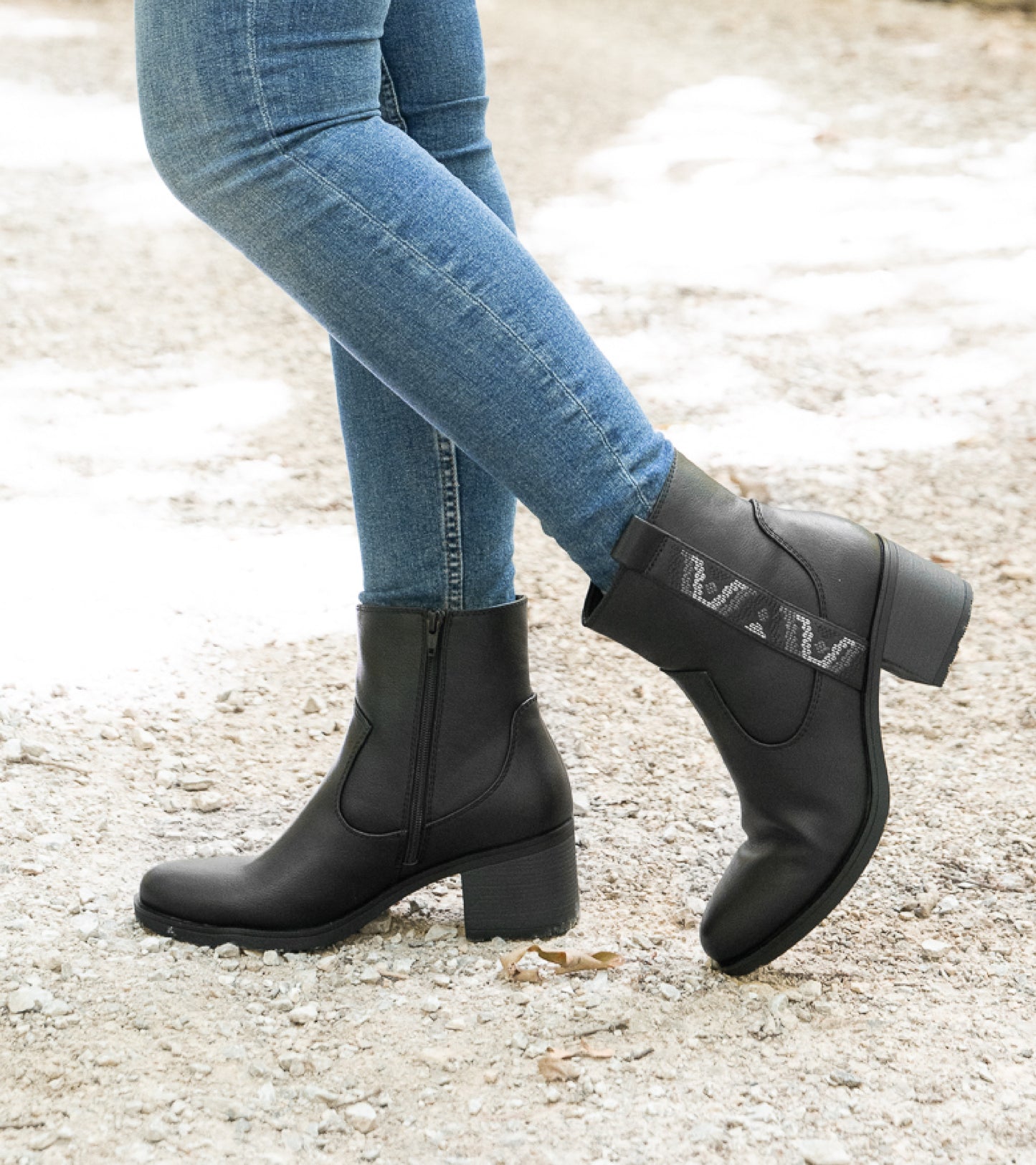 Covina Block Heel Bootie Black - Women