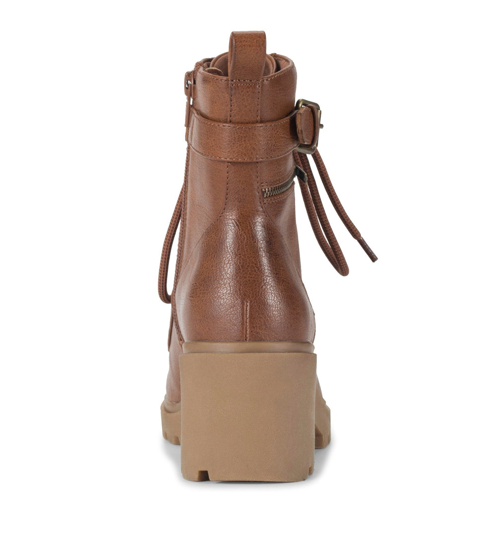Dani Lace Up Boot Cognac - Women