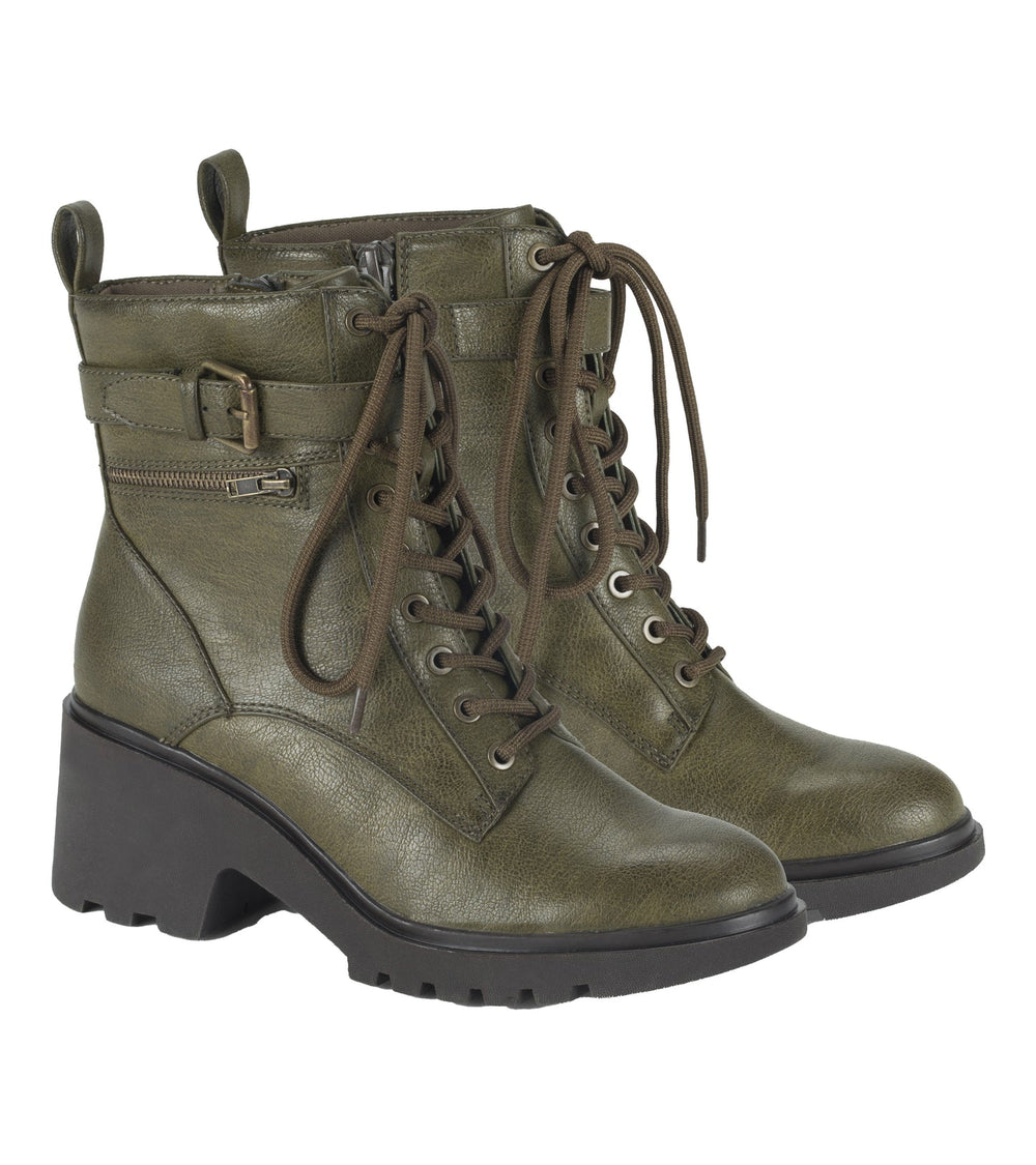 Dani Lace Up Boot Dark Jade - Women