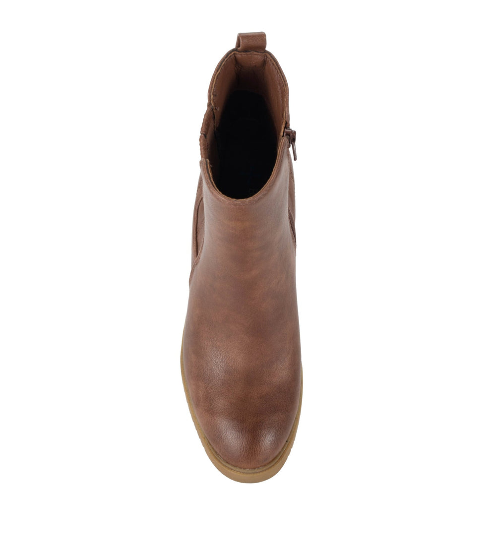 Feeney Block Heel Boot Brush Brown - Women