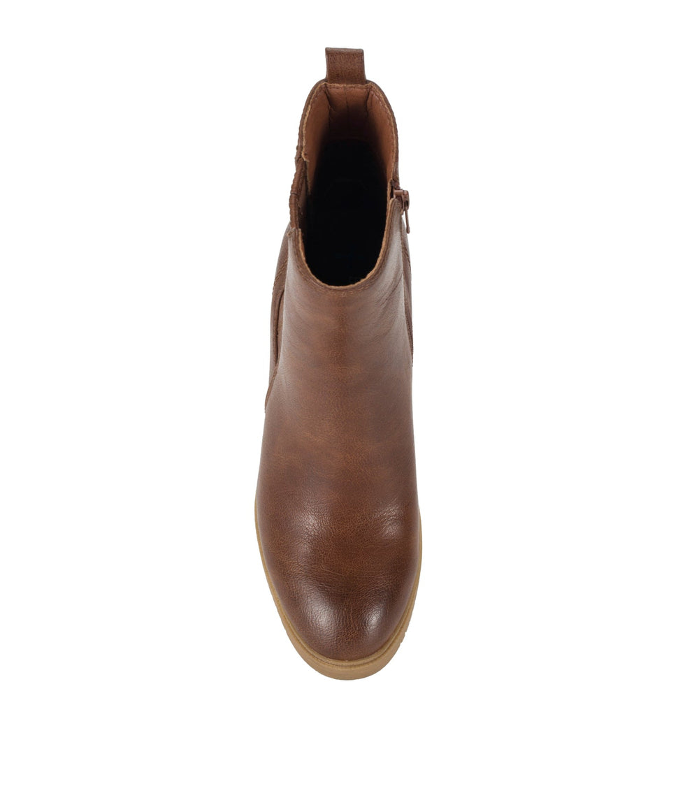 Feeney Block Heel Boot Cognac - Women
