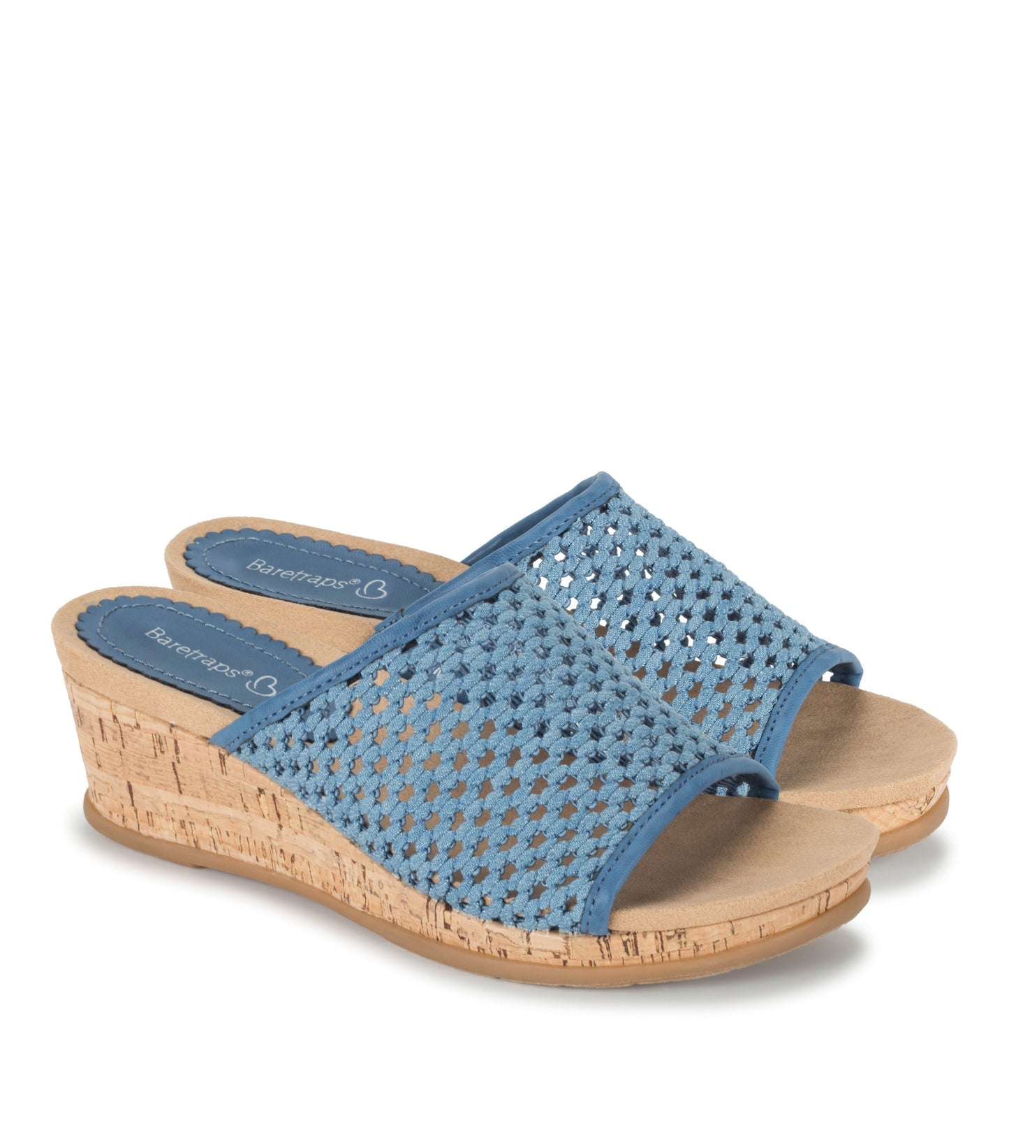 Flossey Wedge Slide Sandal Light Blue - Women