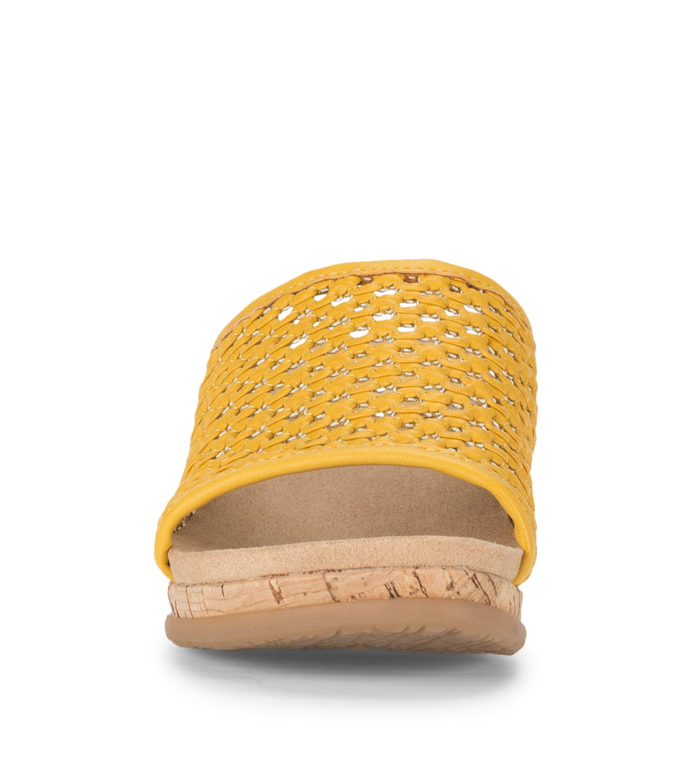 Flossey Wedge Slide Sandal Mellow Yellow - Women