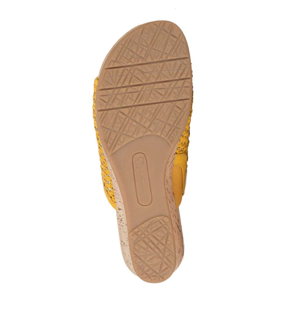 Flossey Wedge Slide Sandal Mellow Yellow - Women