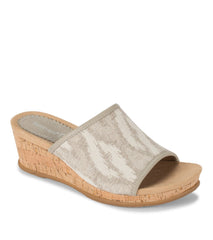 Flossey Wedge Slide Sandal Natural Ikat - Women