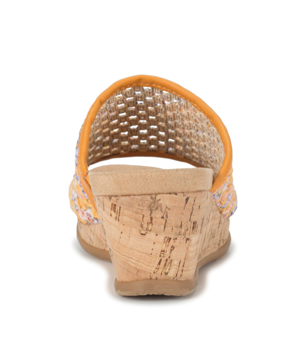 Flossey Wedge Slide Sandal Sun Multi Floral - Women