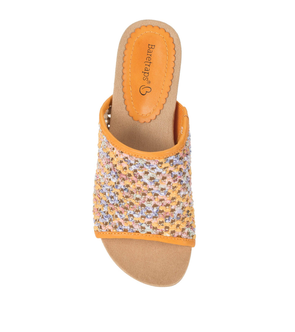 Flossey Wedge Slide Sandal Sun Multi Floral - Women